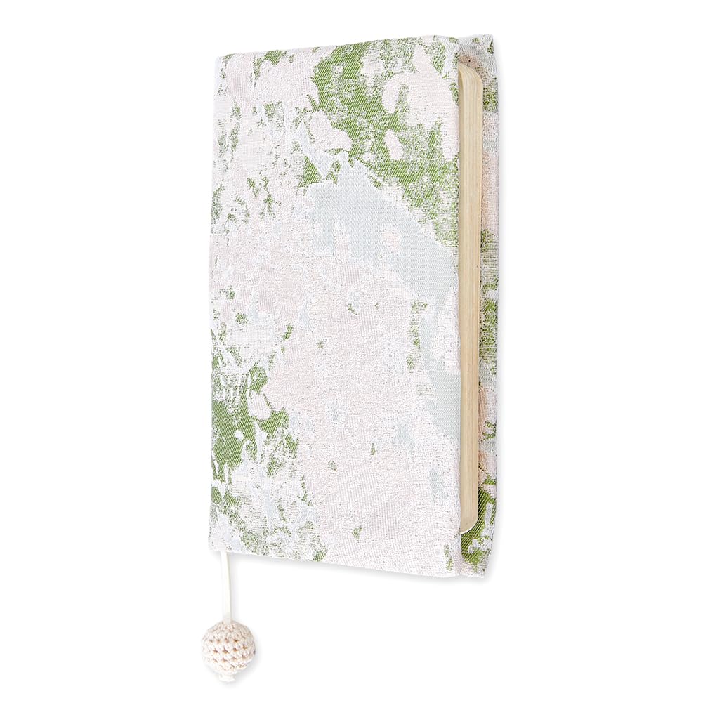 SUPERFINDINGS A6 Bible Book Covers Cloth Polyester Book Protector Stretchable Adjustable Fabric Sleeve for Paperback Notebook Bible Journal Lightweight Spill Proof Cover Yellow Green