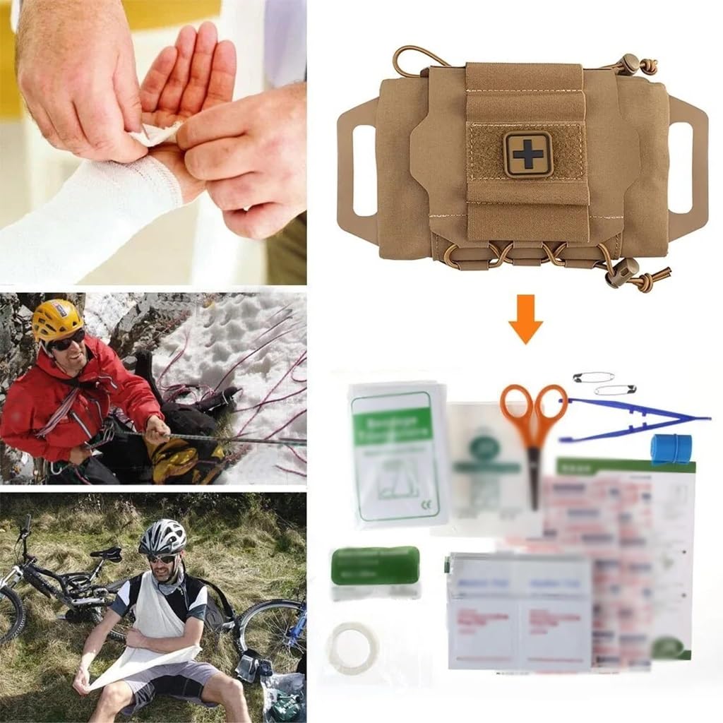 WLXW Taktische Erste-Hilfe-Tasche MOLLE-Medizintasche IFAK-Ausziehbarer Medizin-Organizer Tourniquet-Tasche Holster Die Tourniquet-Tasche Für Jagd Und Airsoft(RG)
