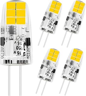 TUGART G4 LED Bulb, JC Type Bi-Pin Bulb, AC/DC 12V 20W G4 Halogen Bulb Replacement, G4 Light Bulb for Landscape Lighting, Soft Warm White 2700K (5 Pack)