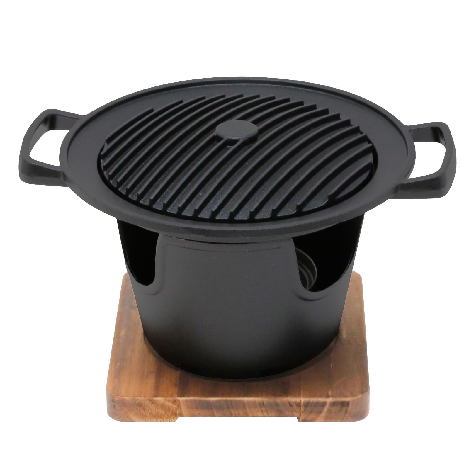 Saihisday 9 "Singola Persona Grill Japanese Hibachi Grill, Tavolo Portatile Grill, Coreano BBQ Charcoal Grill, Heavy Duty Cast Aluminium Grill Platter