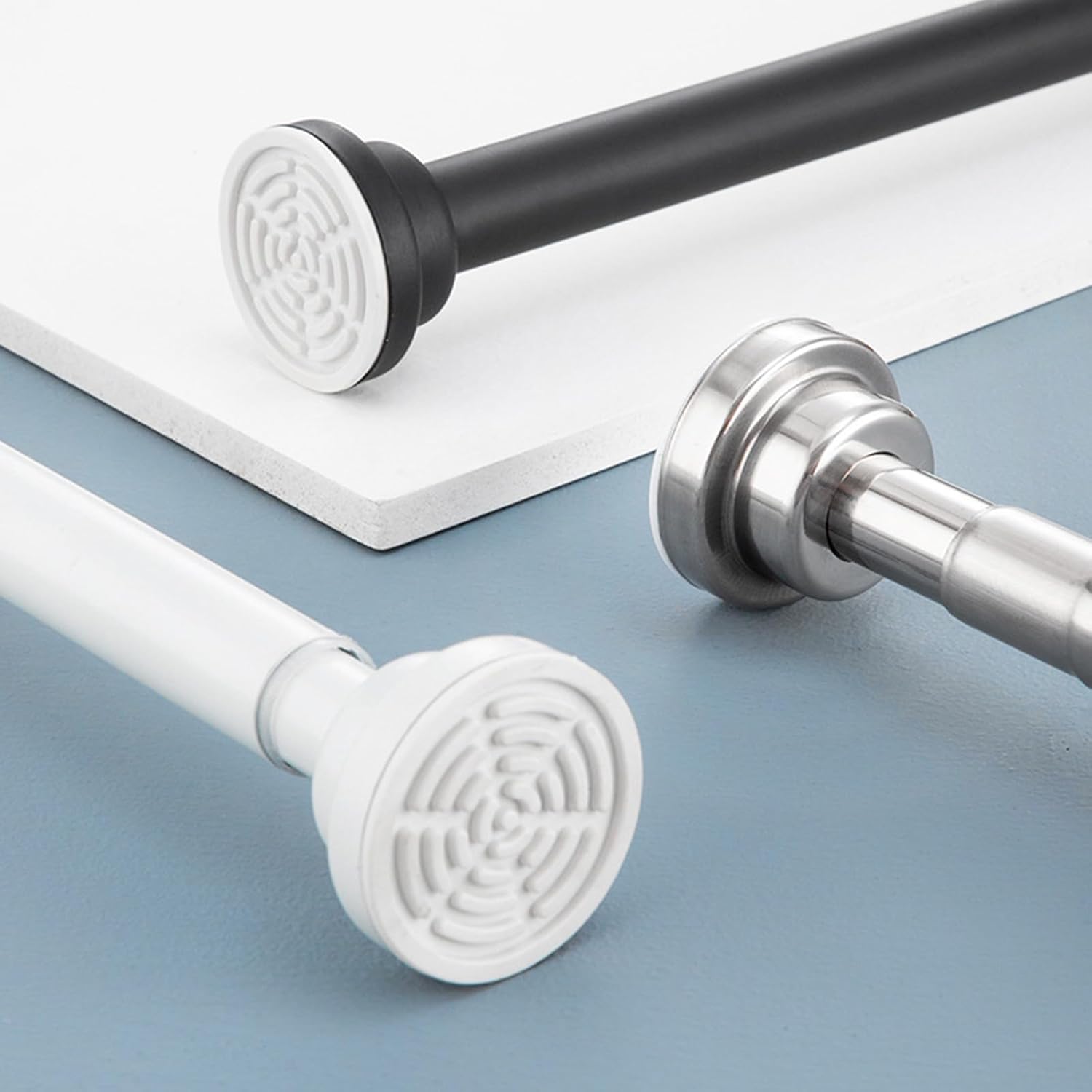 & Curtain Rod Extendable Tension Functional & Practical For Window Bathroom Closet Tension Curtain Rod