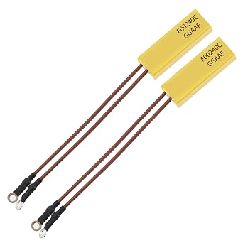 2PCS Ceramic Thermal Fuse 10A 250 V 240? Thermal Fuse Compatible with Curling Irons Hair Straighteners Overheating Protection ABS Alloy Wire