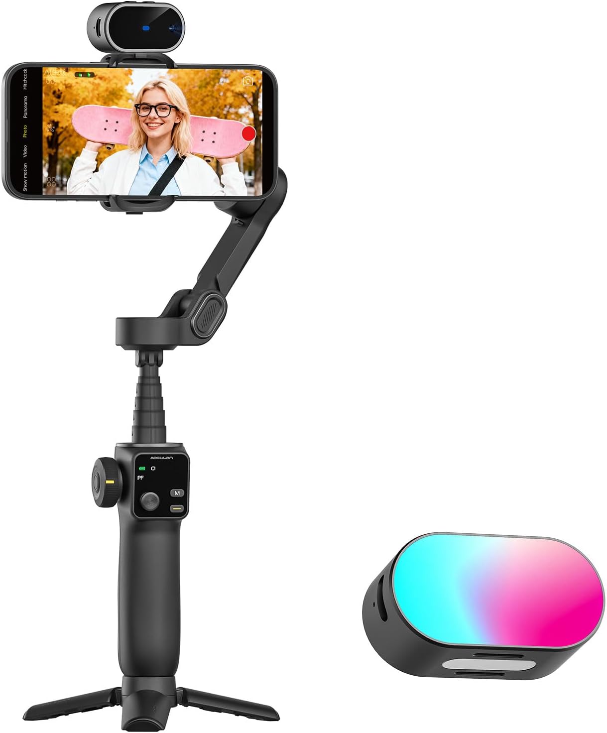 AOCHUAN Smart V8 AI & Magnetic RGB LED Fill Light