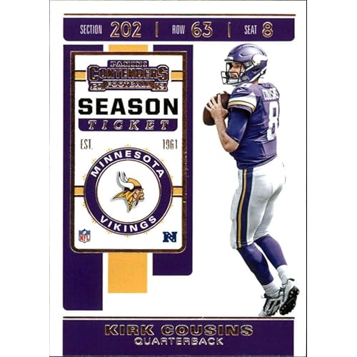 2019 NFL Contenders Season Ticket #63 Kirk Cousins Minnesota Vikings Official Panini Football Trading Card