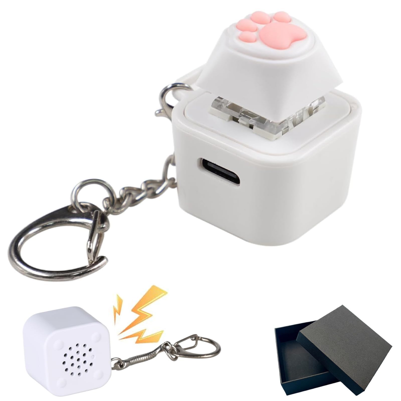 Rechargeable Frog Croaking Keychain, Frog Croaking Fidget Toy, Frogs