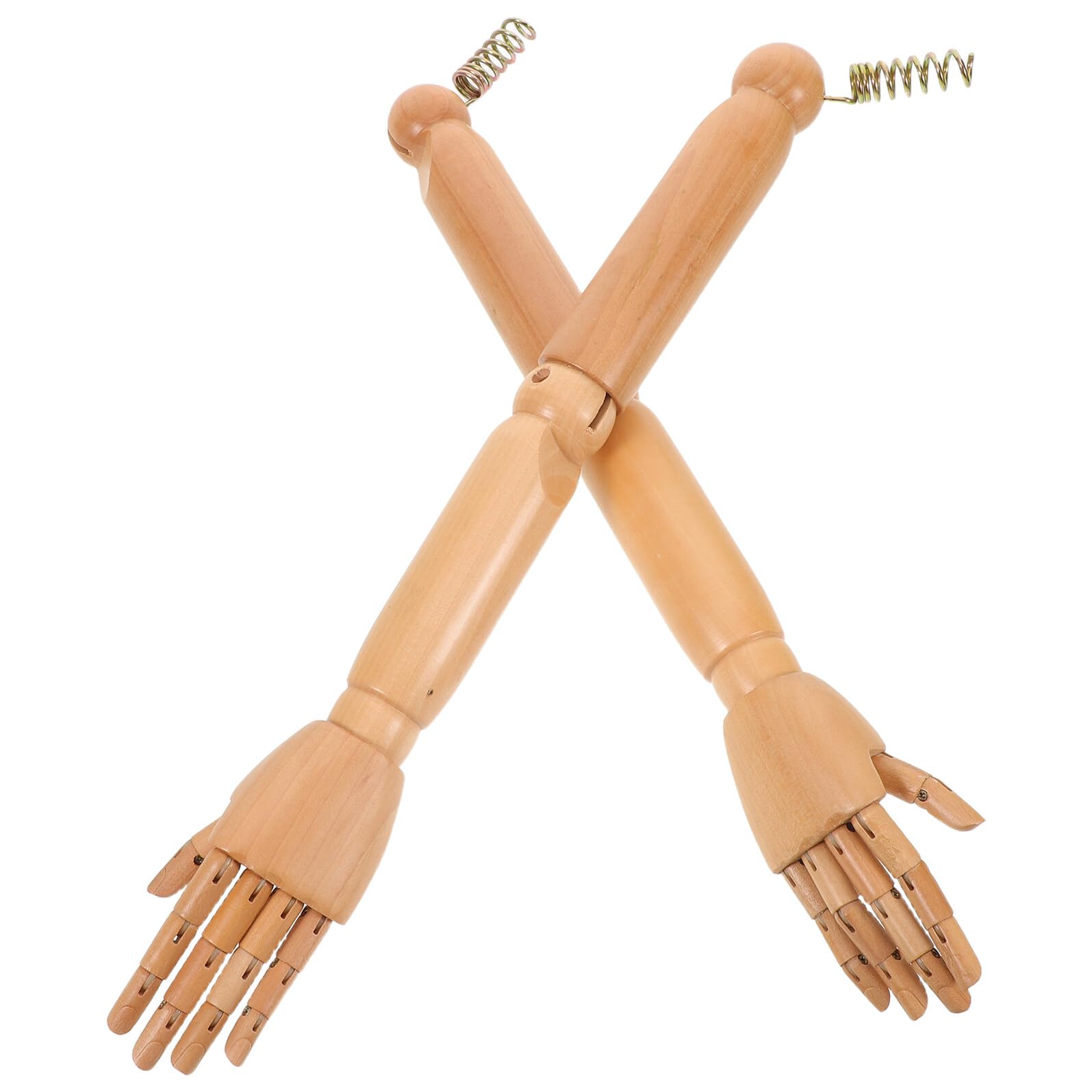 jojofuny Bras de Mannequin Flexible en Bois, 1 Paire, Pièces Articulées