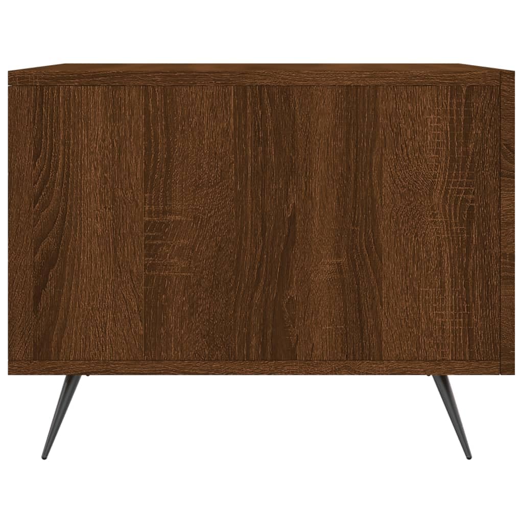 Homgoday Tavolino da caffè in rovere marrone, 50 x 50 x 40 cm, in legno ingegnerizzato, tavolino da tè per soggiorno, sala d'accoglienza degli ospiti, camera da letto e ufficio, tipo 2