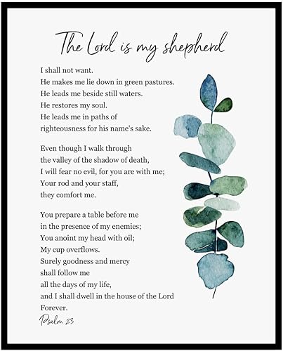 Miniatura 1 de The Lord is My Shepherd, Psalm 23 Wall Art, Bible Verse Wall Art, Scripture Bible Verse Wall Decor, Christian Psalm Print, Minimalist Modern Art,