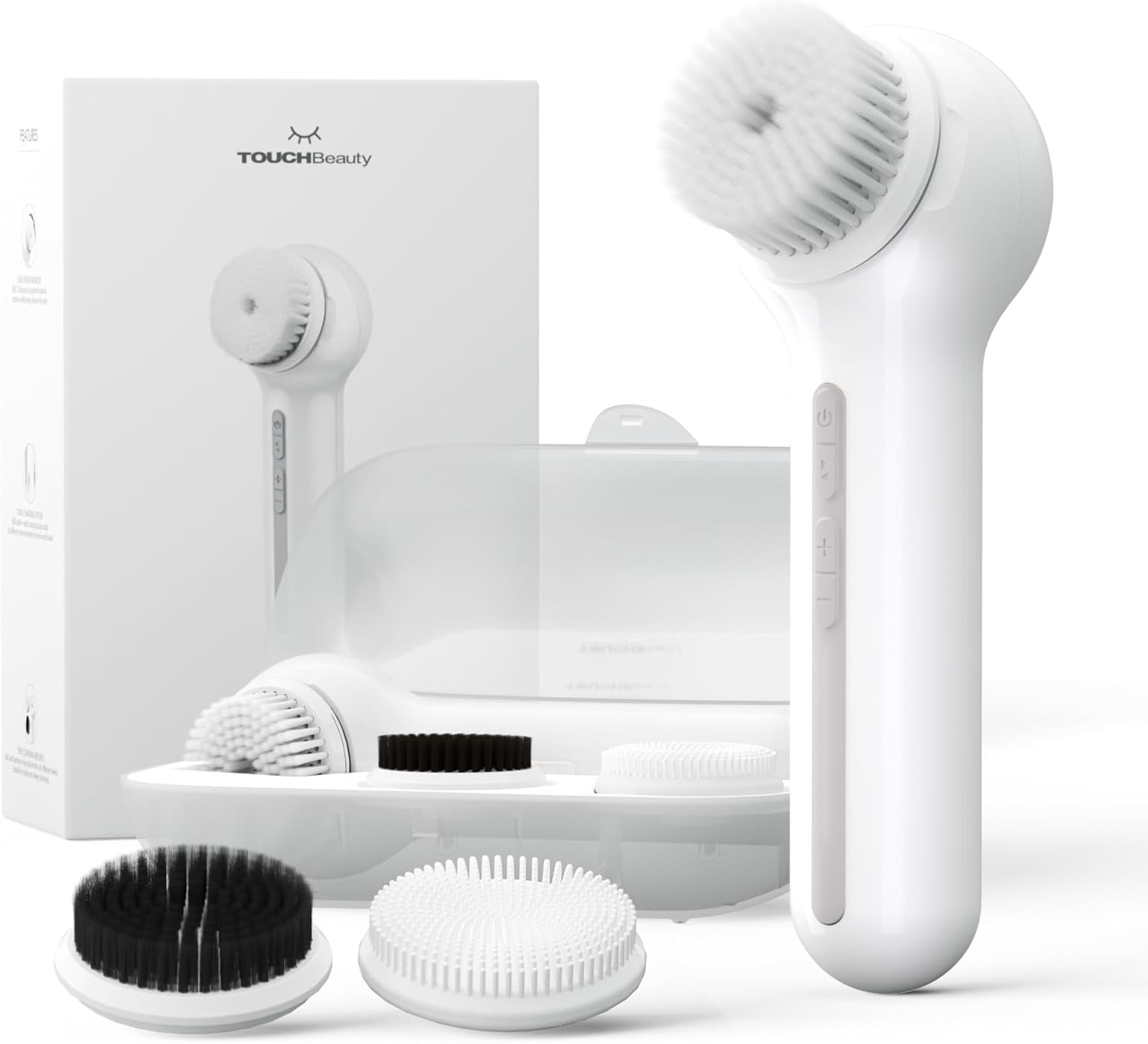TOUCHBeauty Facial Cleansing Brush Electric Facial Exfoliating Massage Brush with 3 Cleanser Heads and 6 Speeds Adjustable for Deep Cleaning, Removing Blackhead, Face Massaging TOUCHBeauty Facial Cleansing Brush Electric Facial Exfoliating Massage Brush with 3 Cleanser Heads and 6 Speeds Adjustable for Deep Cleaning, Removing Blackhead, Face Massaging