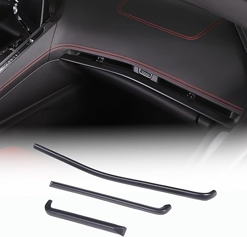 CHEAYAR Cubierta de tablero de control compatible con Chevrolet Corvette C8 Stingray 2020-2023, cubierta de tira de tablero de consola ABS