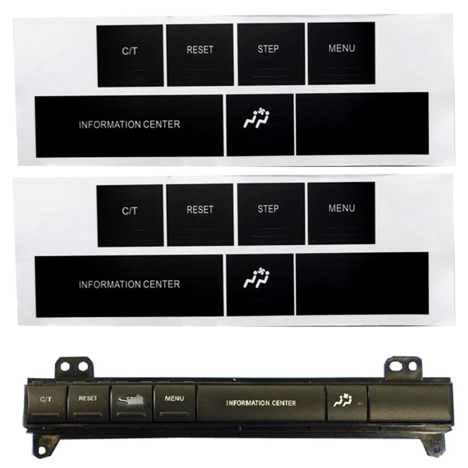 Switch Button Repair Stickers Compatible with Jeep for Cherokee 2005-2009 Car Center Console Button Repair Stickers Information Decal Accessories