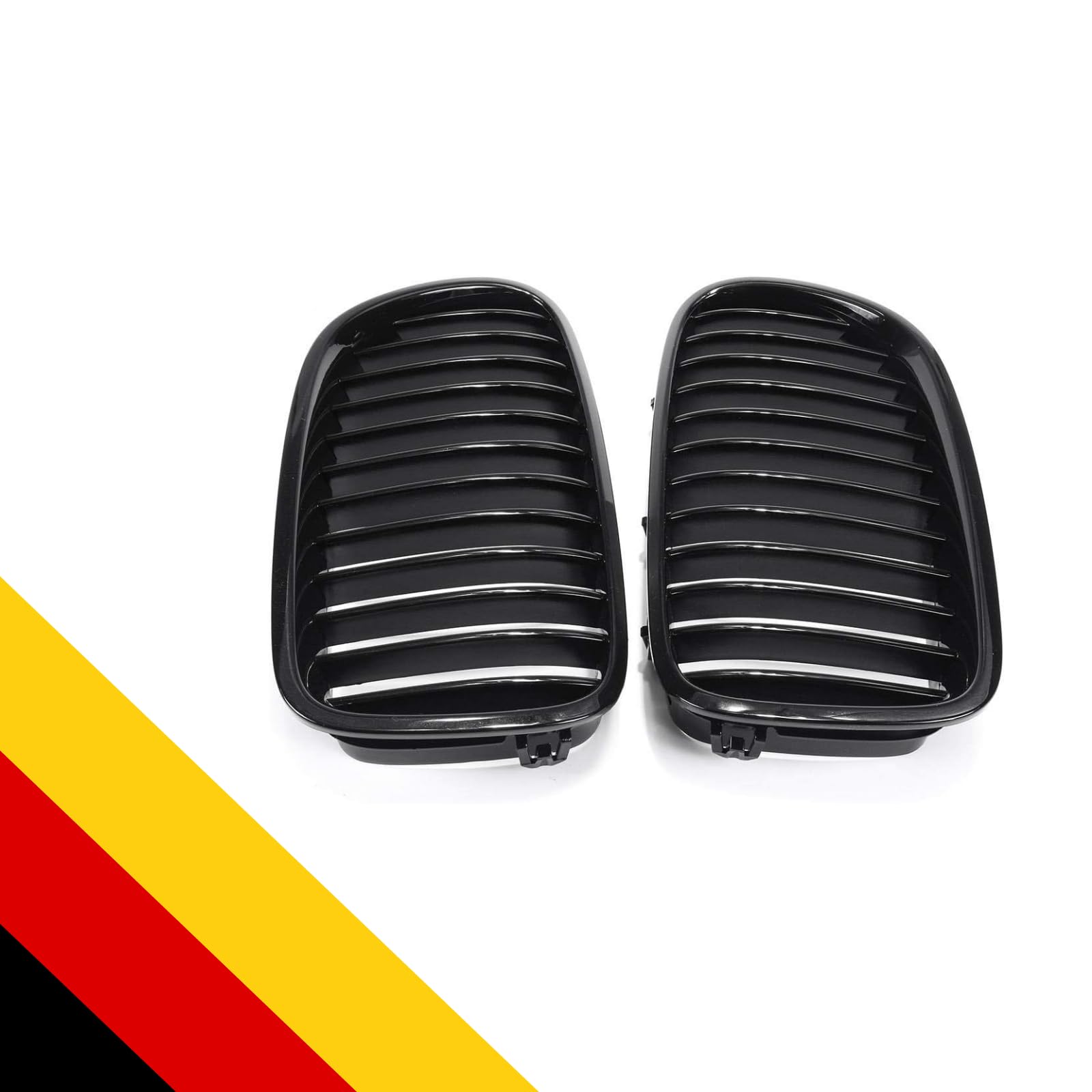 POETRYXIAO Grille de Radiateur Rein Sport Noir Brillant Pont Unique pour Série 5 F10 F11 M5 2010-2017, adapté au tuning
