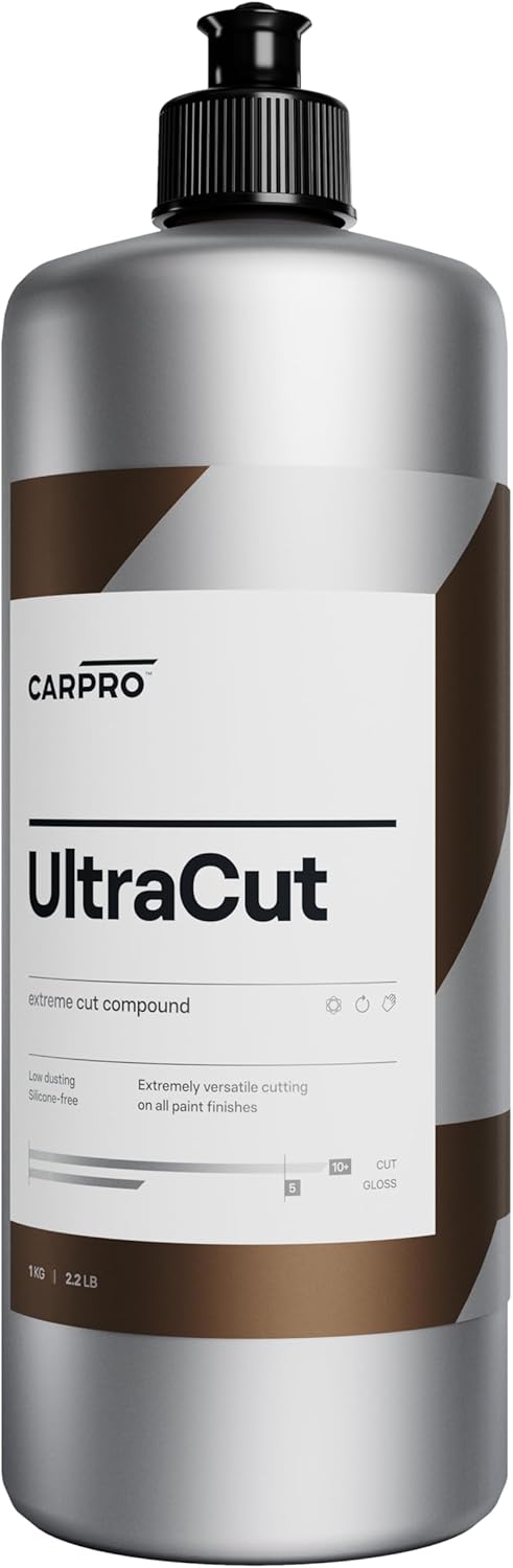 CARPRO UltraCut - Liter - Extreme Cut Compound, Low Dusting, Minimal Hazing, for Rotary or DA Polishing with Long Work Time