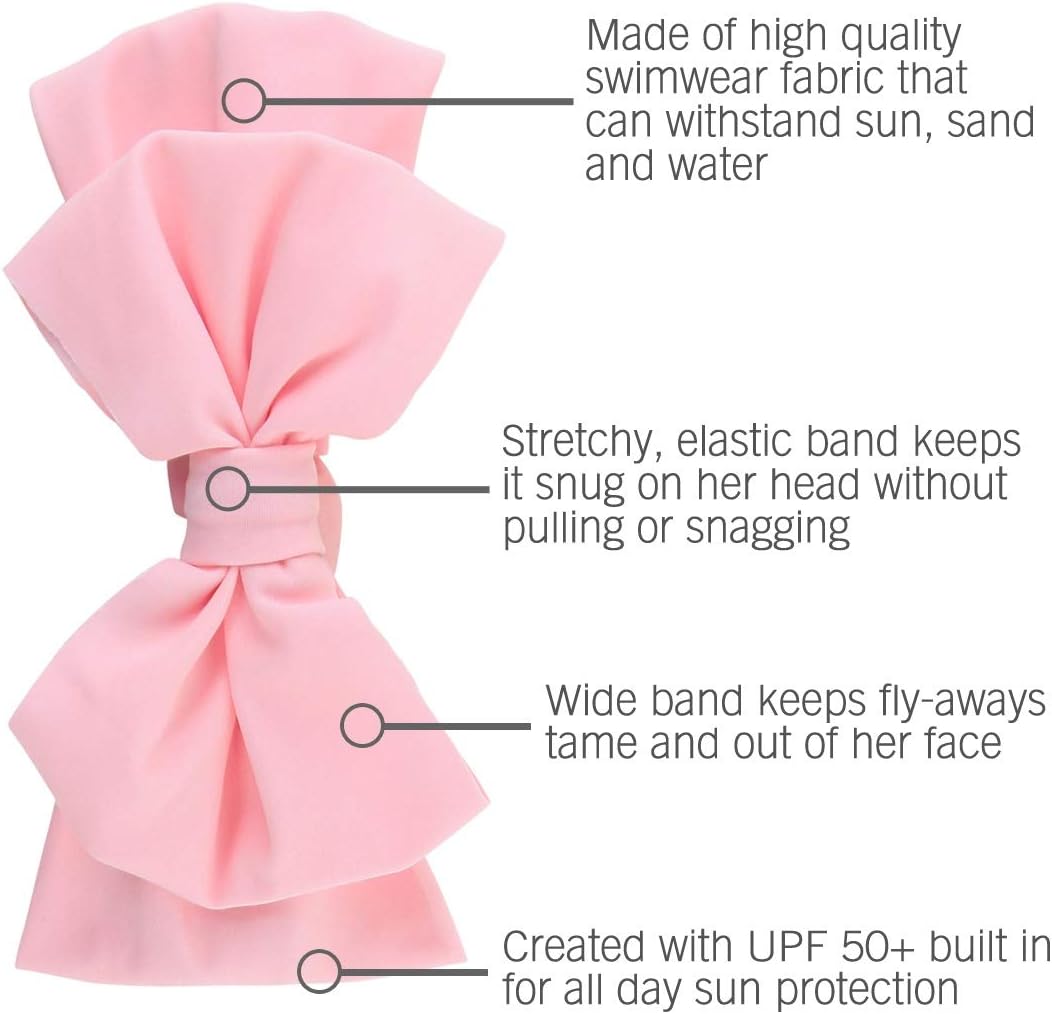 RuffleButts® Girls Swim Bow Headband