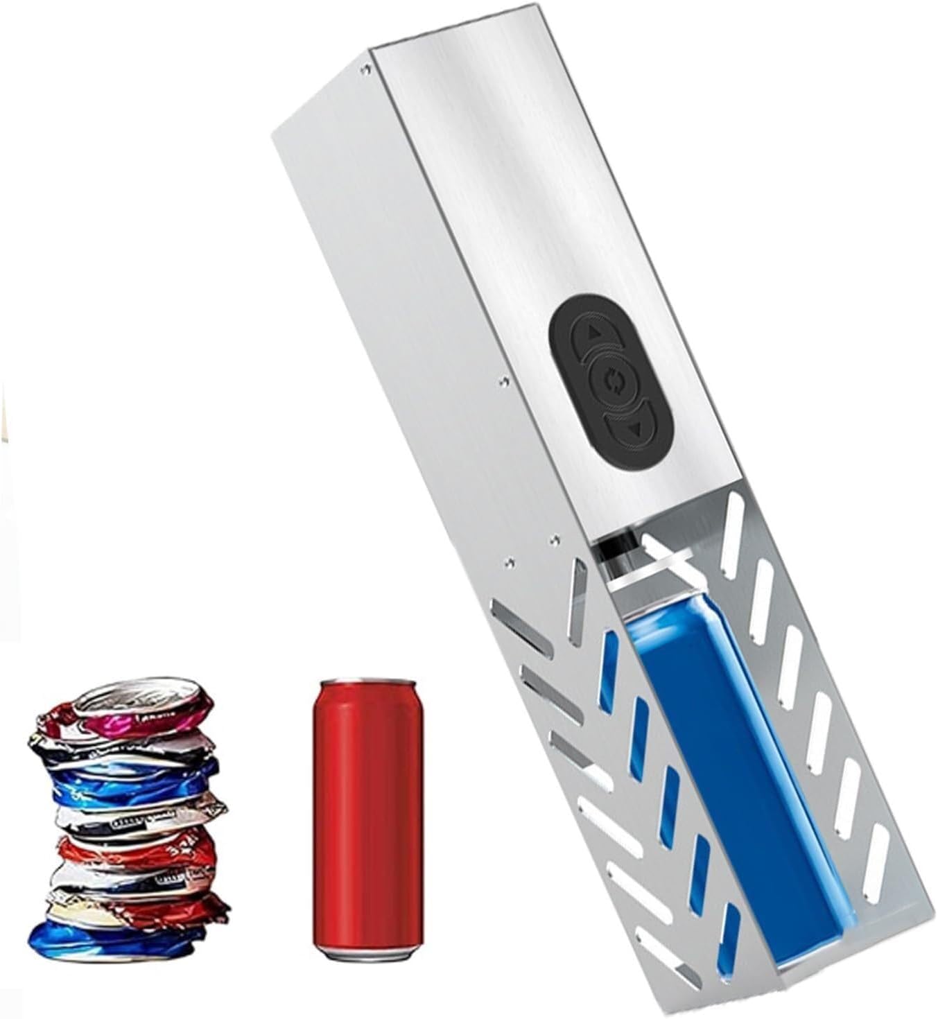 Automatic Electric Can Crusher, Wall-Mounted Can Smasher for Soda, Beer, Seltzer Cans, Recycling Solution
