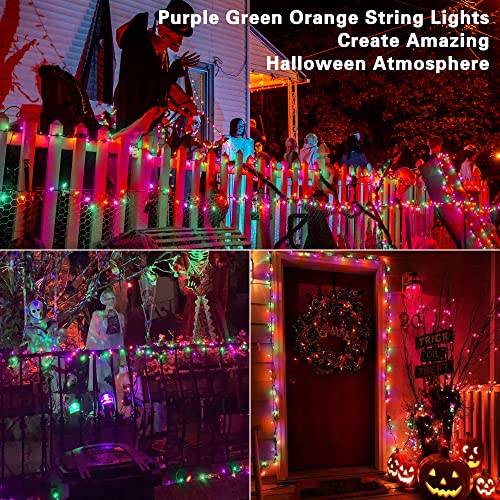 Snapklik.com : Purple Green Orange Halloween String Lights, 33ft 100 ...