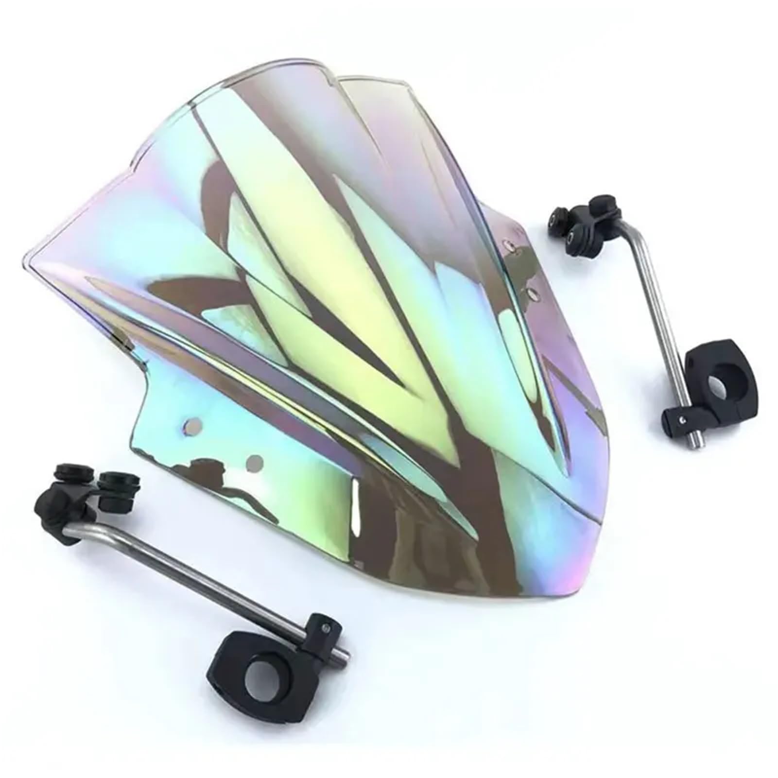 Fit For Yamaha MT09 MT125 FZ1 FZ6 FZ8 MT-01 MT03 MT07 Adjustable Bracket 7/8" 22mm Handlebar Windscreen Windshield Wind Deflectors(Clear Iruidium)