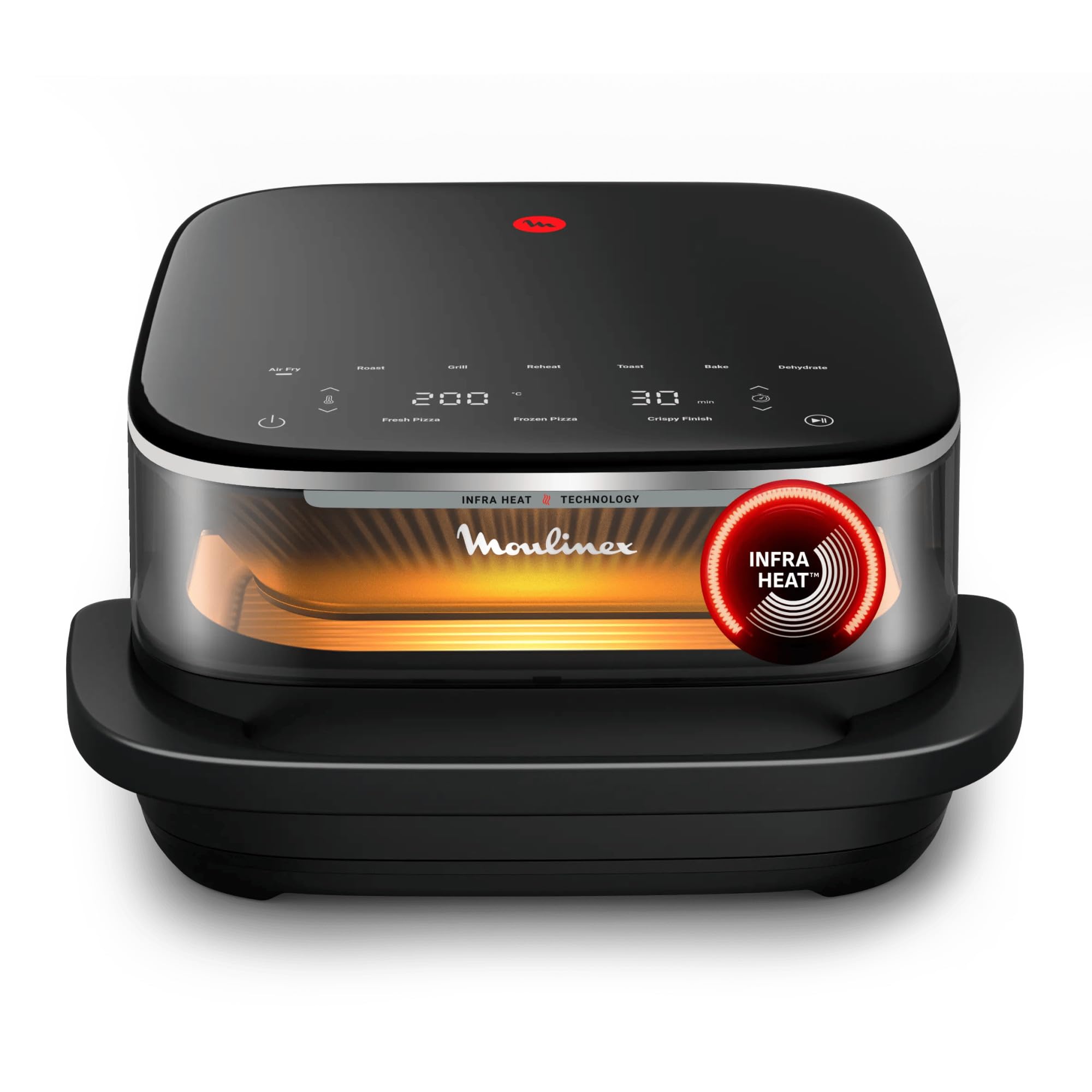 Moulinex Ever Fry XXL Surface Friggitrice ad aria XXL 1,2kg, Nero, EZ4218 | con Tecnologia Infra Heat, Superficie XXL, Cestello Spazioso, Design Compatto, Visore di Controllo, Doppia Resistenza