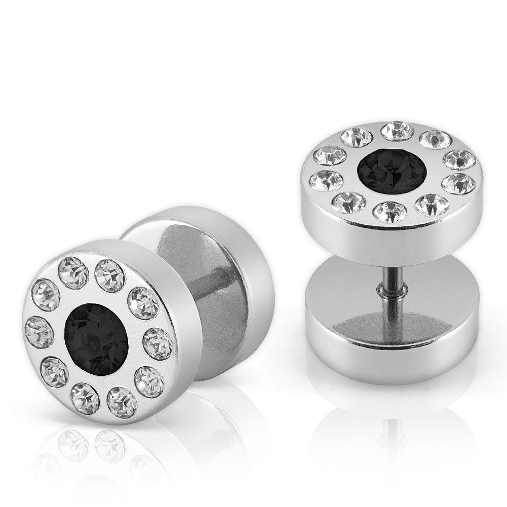 Tunnel Finti Acciaio Inossidabile Set Di 2 Tunnel Per Orecchio - Foto 7