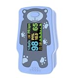 New Version Kids Pulse Oximeter Fingertrip, Blood Oxygen Saturation for Children, Portable Oxygen Meter with OLED Screen Included 2AAA Batteries
