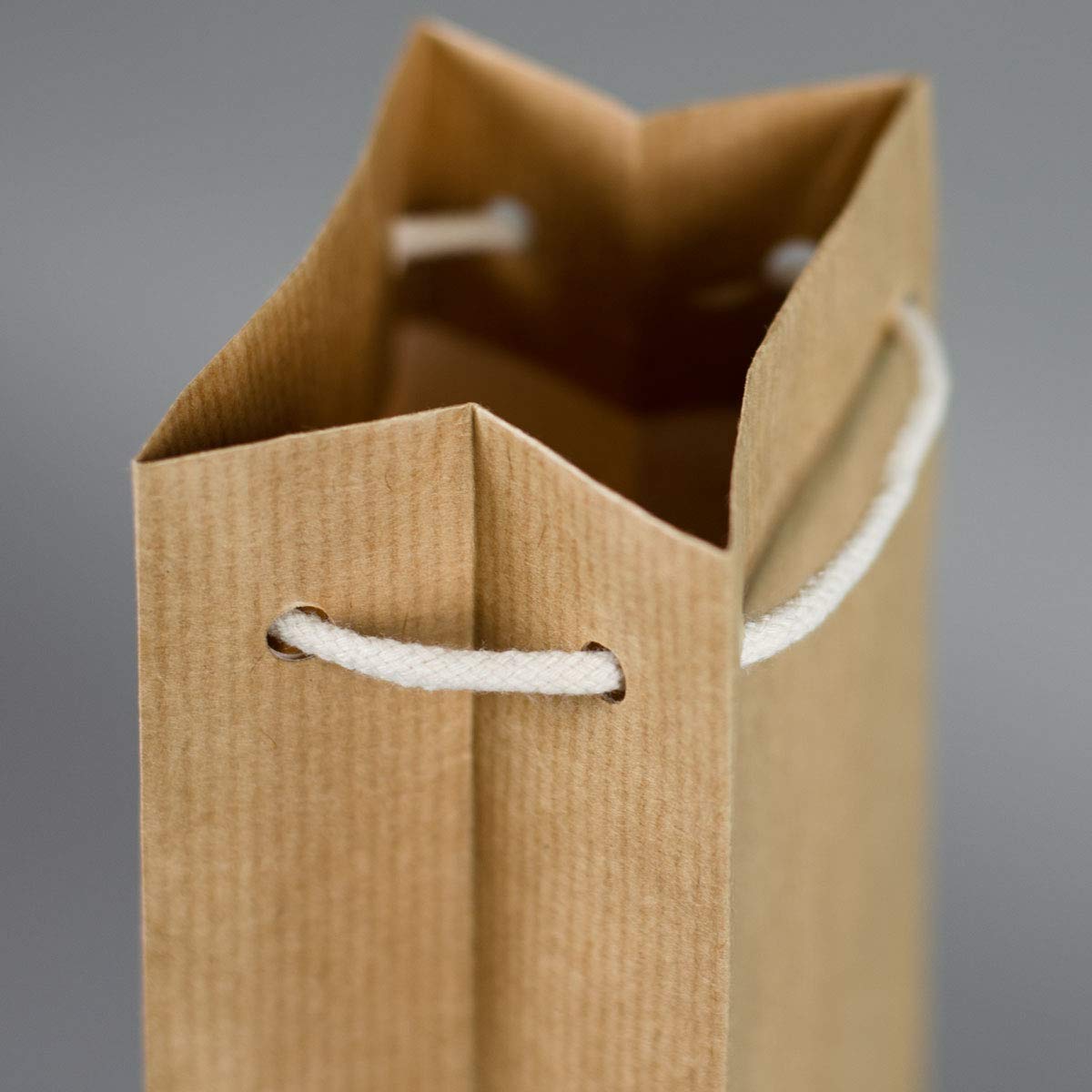 100 x Flaschentaschen braun 9,5+6,5x38 cm | Flaschentüten | Geschenktüte Flasche Wein | Weintaschen | HUTNER
