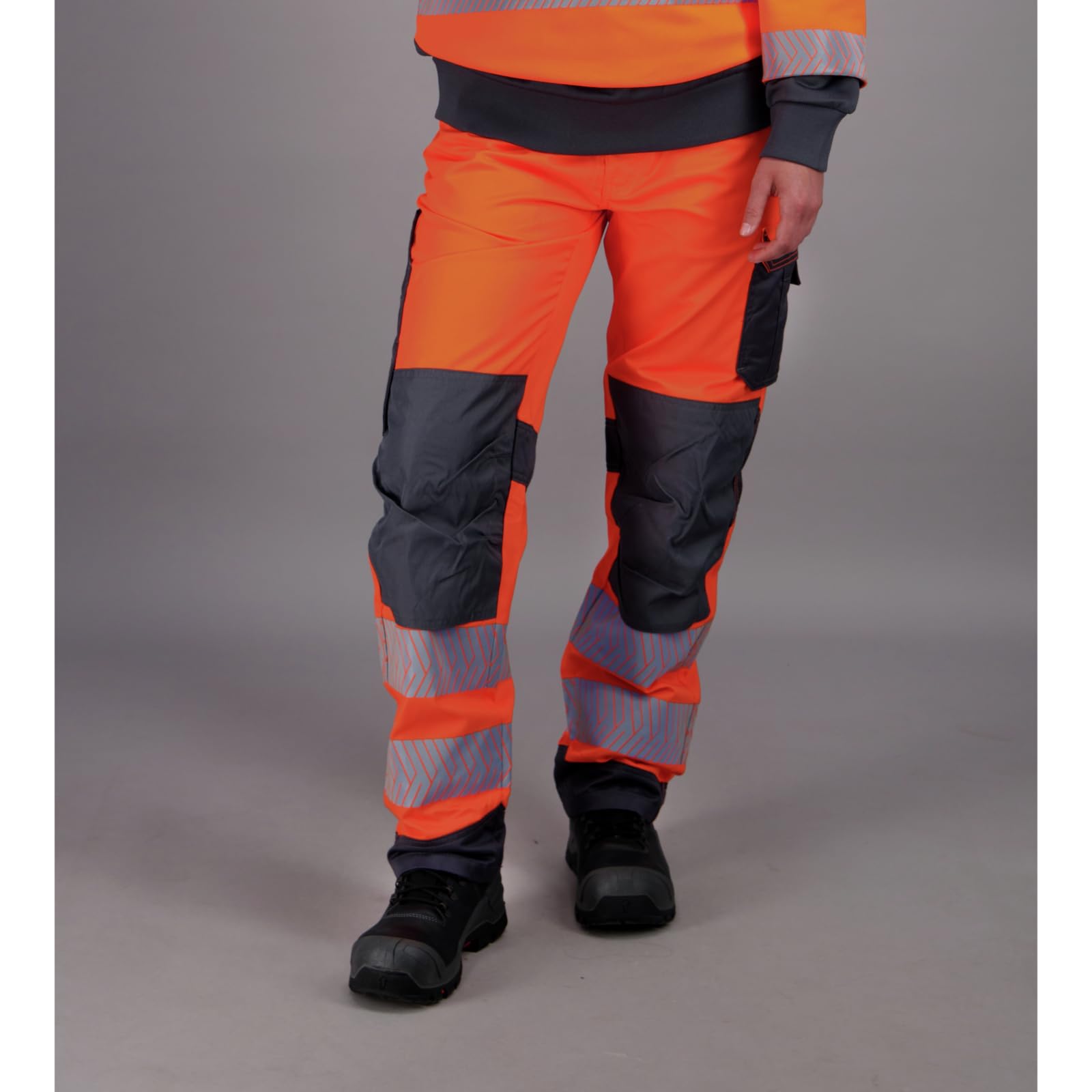WÜRTH MODYF Warnschutz Bundhose Fluo EN 20471 - professionelle Arbeitshose für Herren - Warnschutzhose mit Knieschutztaschen - in den Größen 24-118 in Gelb und weiteren Farben