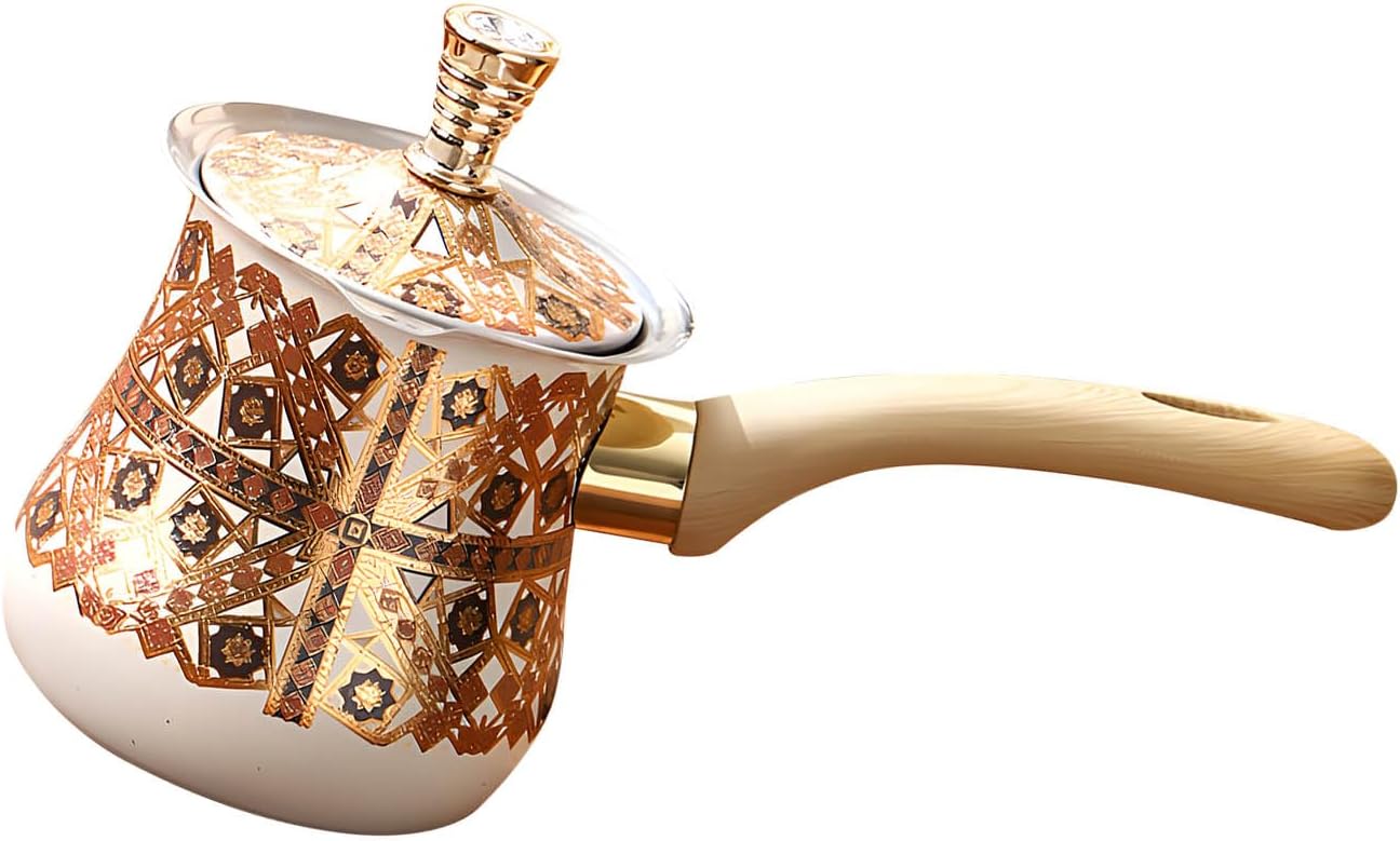 Multi-Use Coffee & Milk Warmer With Wood Grip For Kitchen Office Or Restaurant Easy To Coffee Pot With