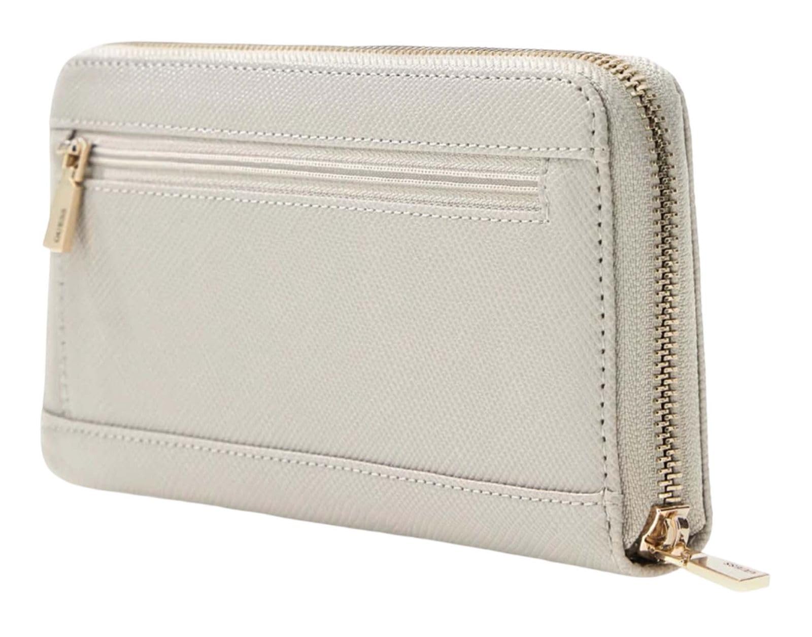 GUESS portafoglio Laurel II Large Zip Around Wallet Taupe grigio talpa