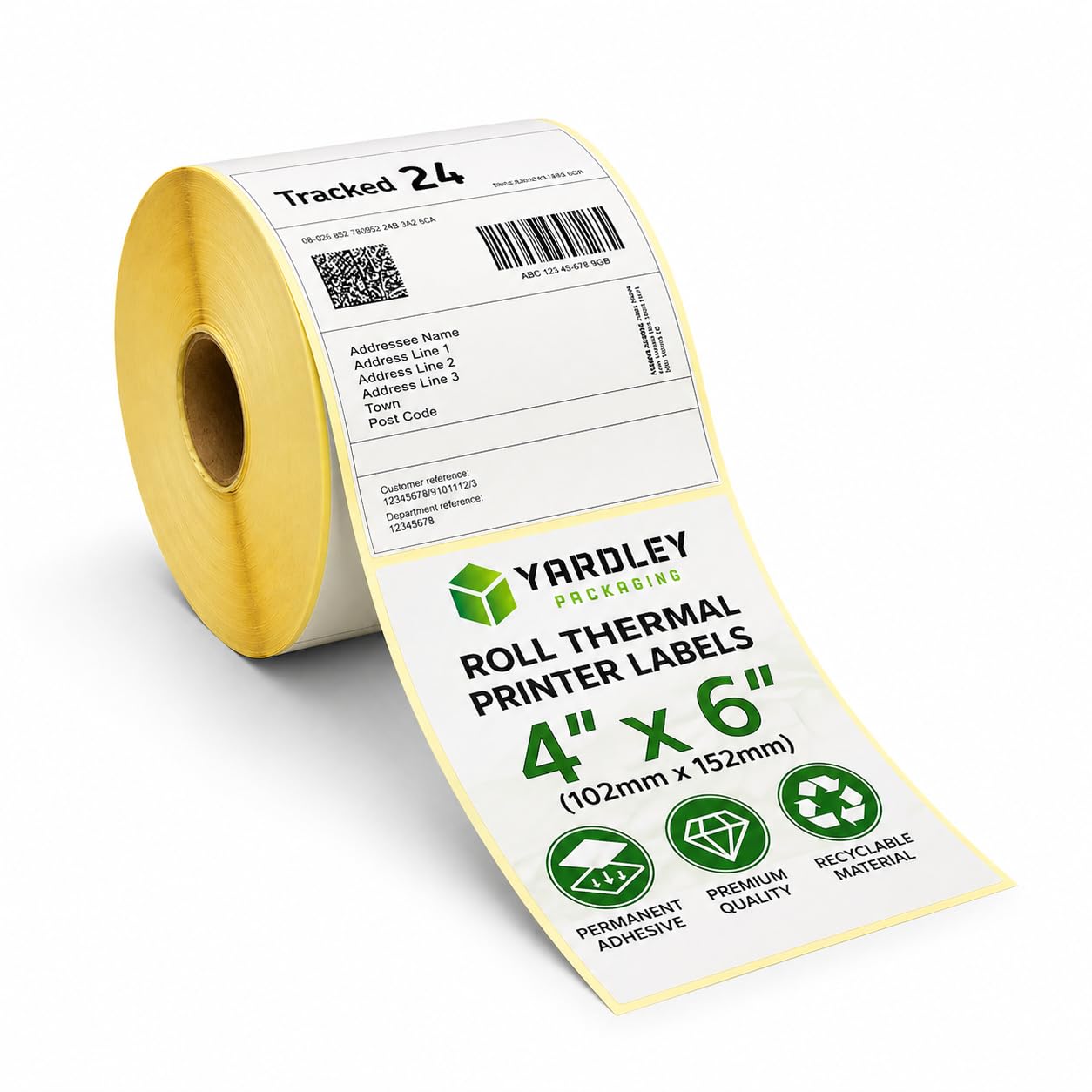 White Roll Thermal Printer Labels (4x6 inch / 102x152mm) - for Printing Courier & Shipping Labels - Compatible with All Thermal Printers (8000, Roll of 4x6)