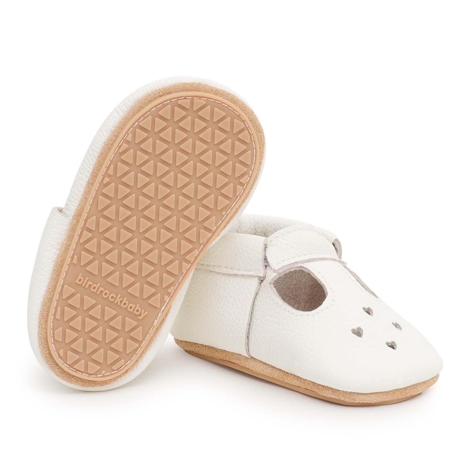 BirdRock Baby Hard Sole Mary Janes - Genuine Leather Shoes for Toddler Girls