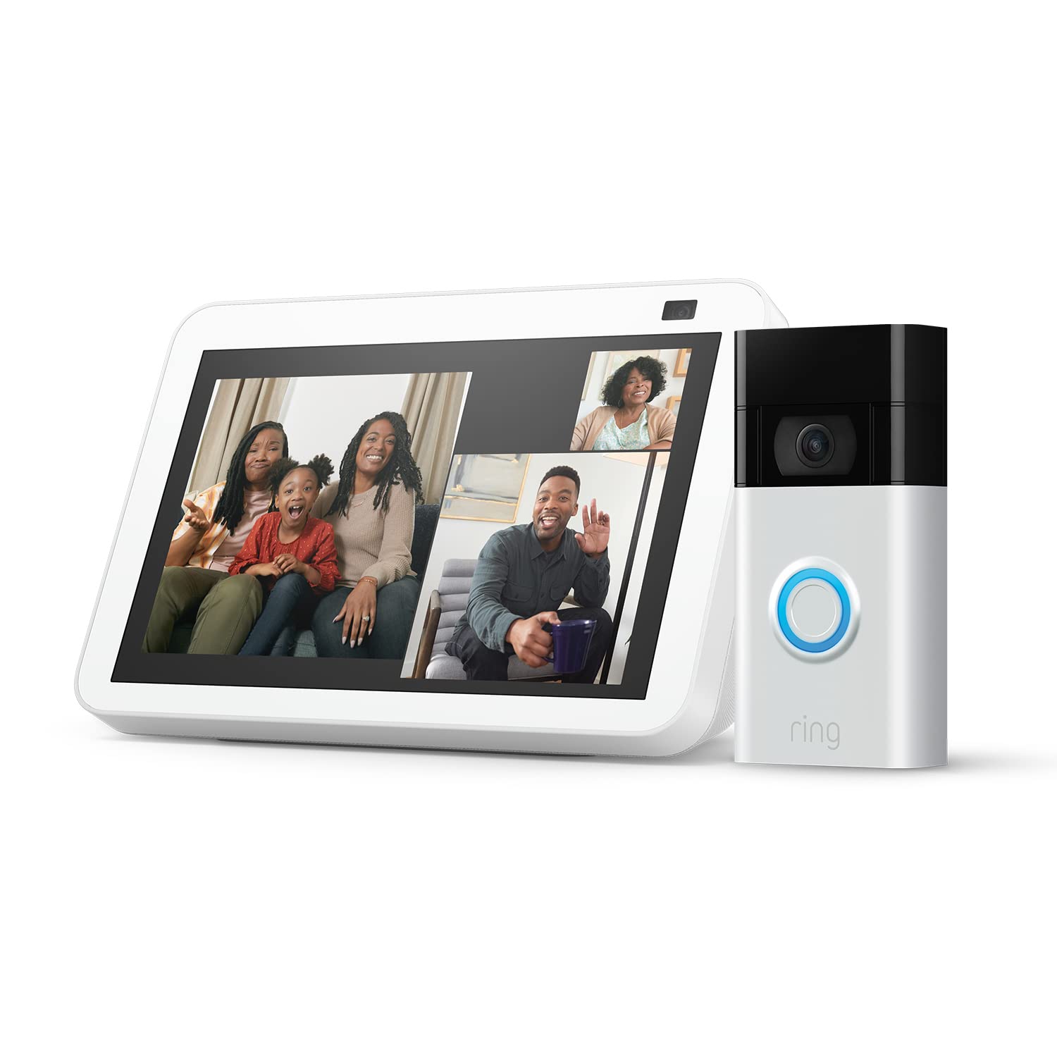 Echo Show 8 (2Nd Gen) - White Bundle With Ring Video Doorbell (2Nd Gen)