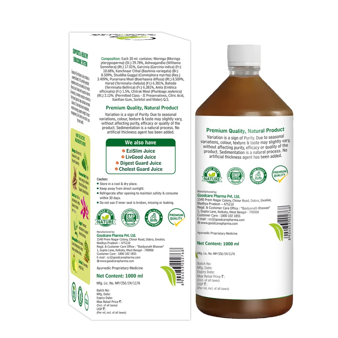 Goodcare Thyro Balance Juice-1000 Ml| Ayurvedic Thyroid Support| Better Metabolism| Balance Hormonal Changes| Natural Stress Reducer| With 10 Ayurvedic Ingredients For Immunity & Detox - Image 9 thumbnail