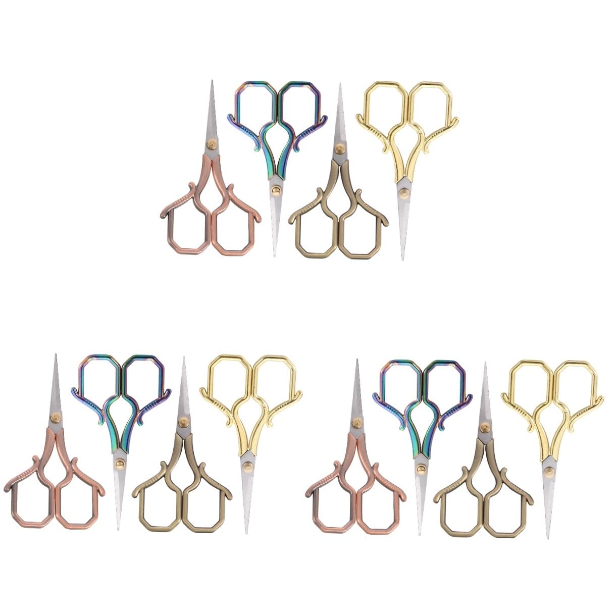 Operitacx 12piezas Tijeras De Costura Vintage Para Bordar Pequeñas Tijeras De Manualidades Afiladas y Portátiles Para y