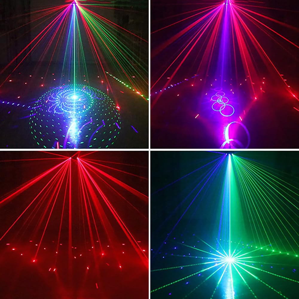 Oświetlenie Dj-Skie Na Imprezę,2 Szt. Sprzętu Oświetleniowego,Sterowanie Głosem/Lampa Błyskowa/Samojezdne,Z Pilotem,Funkcja Pamięci,Fajne Efekty Sceniczne,Do Klubu,Tańca,Baru,Na Koncert