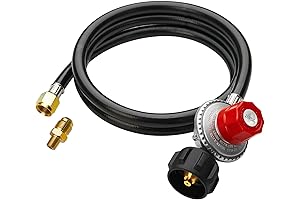 5 FT Regulador de Gas Propano con Manguera de Alta Presión, Regulador...