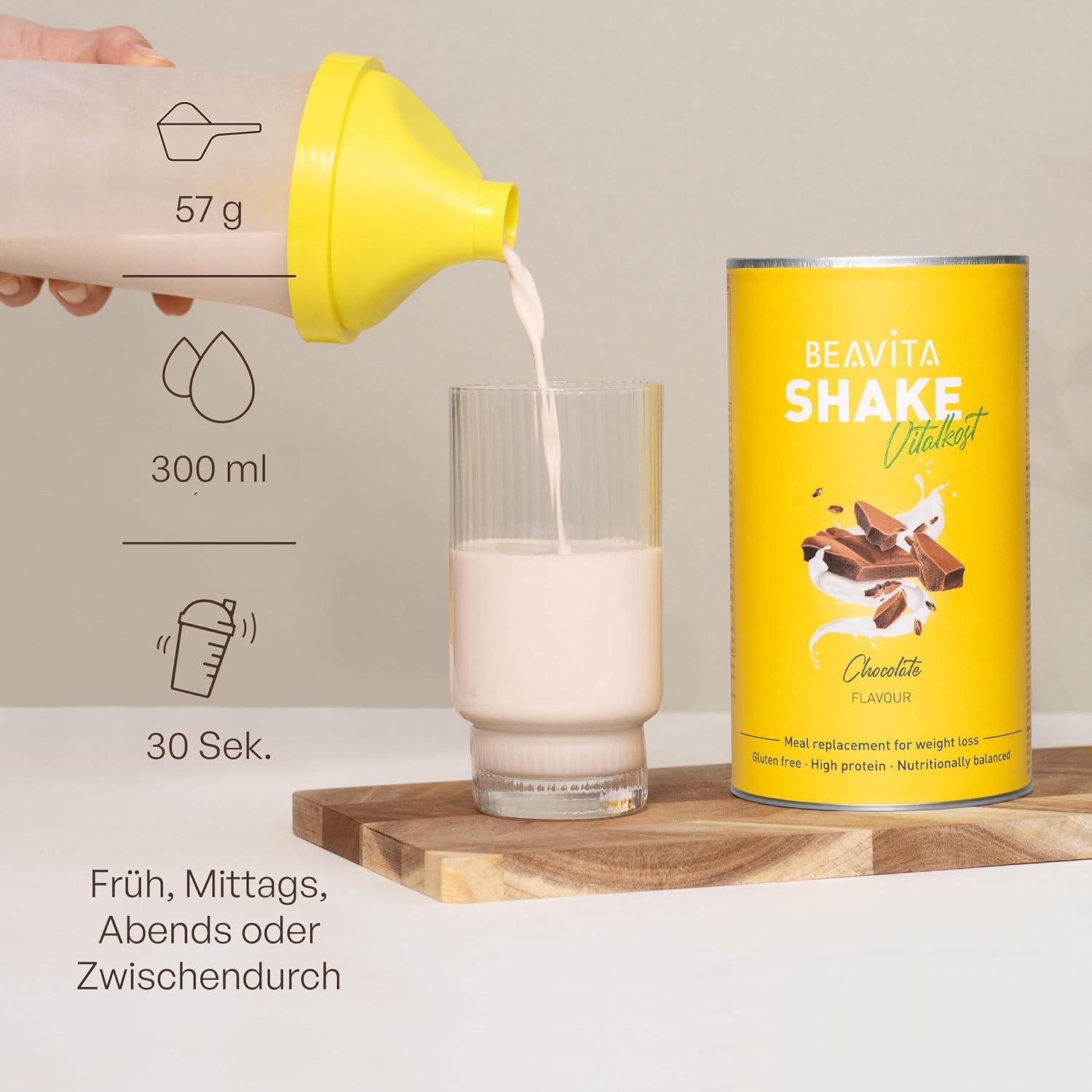 BEAVITA Vitalkost Diät-Shake Cookies and Cream (2x572g) Abnehmen* - vitamin-und nährstoffreicher Mahlzeitersatz mit Eiweiss Protein Pulver - Protein shake zum abnehmen