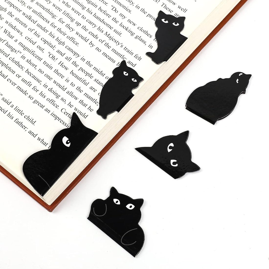 VBKITW 6pcs Marcapaginas Originales Forma de Gato,Marcapaginas Magneticos,Marca Paginas Libros,Regalos Cumpleaños Niños
