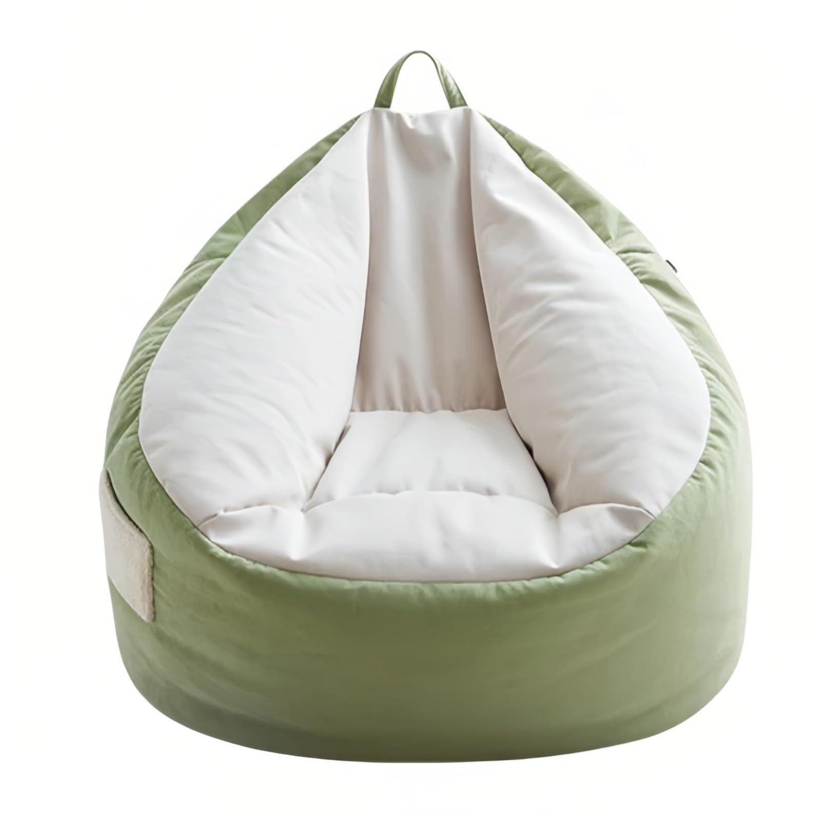 Sitzsack-Stuhl Lazy Sofa Sitzsack for Einzelperson, Liegeliege for Wohnzimmer und Schlafzimmer(Green)
