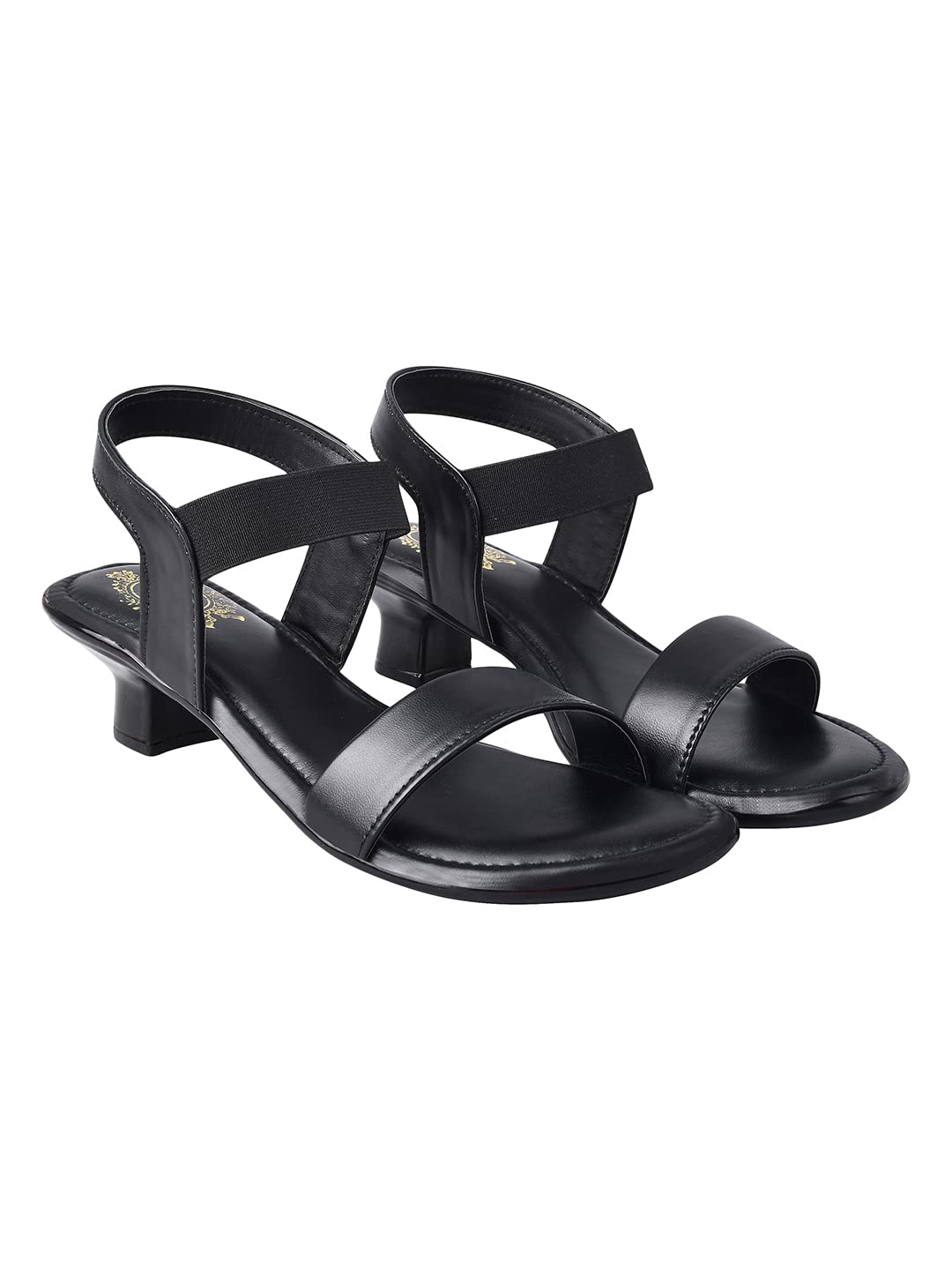 Shoetopia Casual Kitten Heeled Black Sandals For Women & Girls / UK6 (B0BST9SB49) Amazon Price History, Amazon Price Tracker