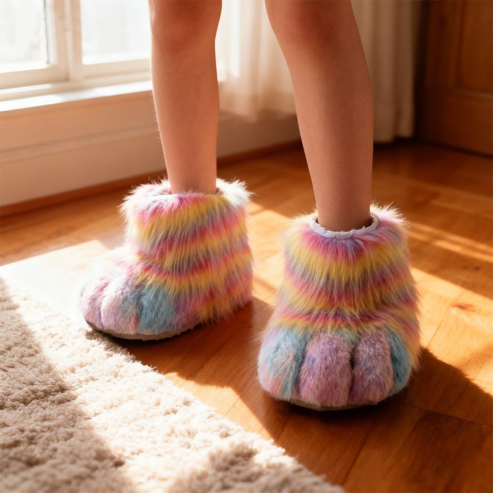 Fuzzy Animal kapcie futrzane na Halloween, Cosplay, akcesoria dla dorosłych i dzieci