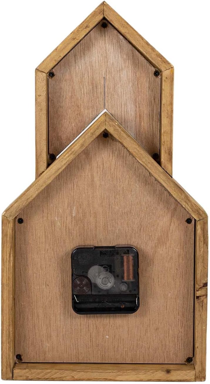 Foreside Home and Garden Church Tabletop Clock Wood MDF & Glass by Foreside Home & Garden