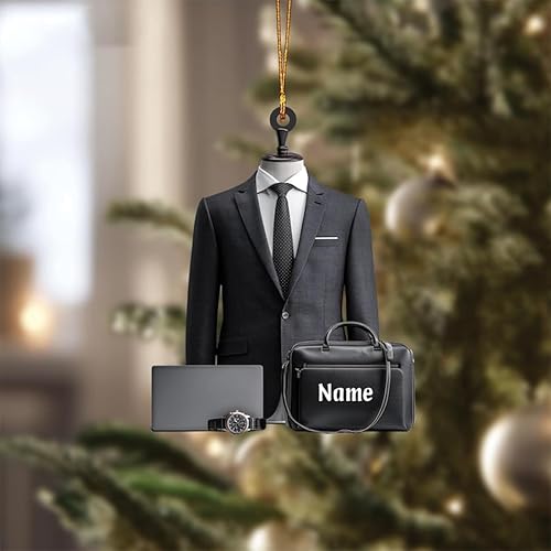 Miniatura 11 de Adorno de Navidad personalizado para impresora de oficina, máquina de fax, adorno colgante plano, decoración de trabajo de vacaciones, regalos para