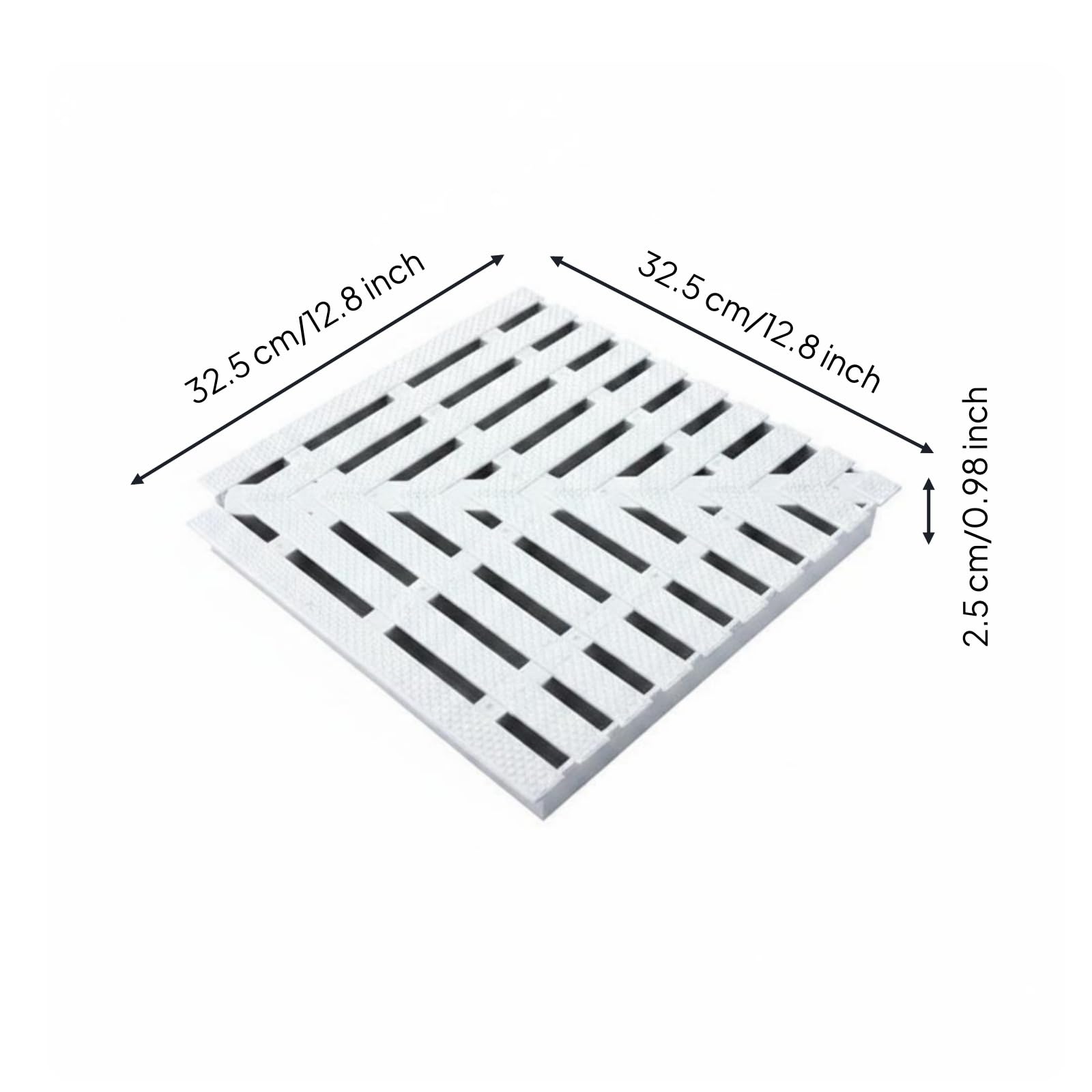 Scarico Angolo Piscina Griglia Drenaggio Antiscivolo Collegamento Semplificato Utilizzo per Piscina Spa Edificio Pubblico Casa, 30 Cm