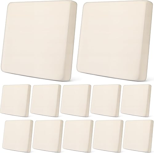 Newwiee 12 fundas de cojín elásticas para sofá para patio, exteriores, fundas de cojín de repuesto impermeables de sofá, fundas individuales de