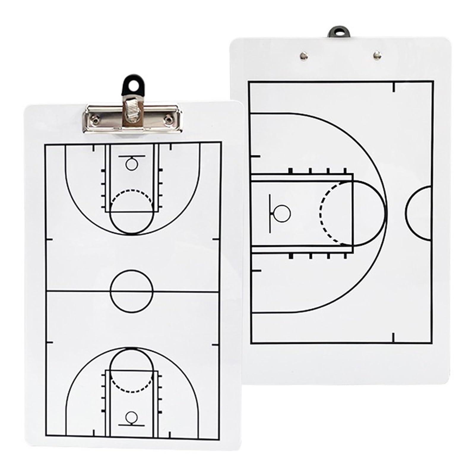 Taktikmappe Basketball Coaches Board, Taktikmappe Spiel- Und Trainingsausrüstung Trainingszubehör, mit Darstellung des Gesamten Spielfelds und Einer Spielfeldhälfte