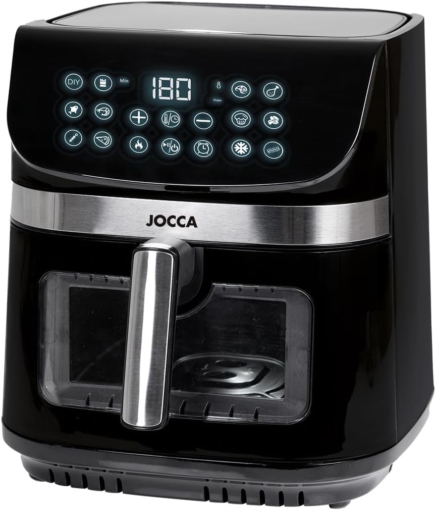 Davant view of the JOCCA Air Fryer with digital display and control panel