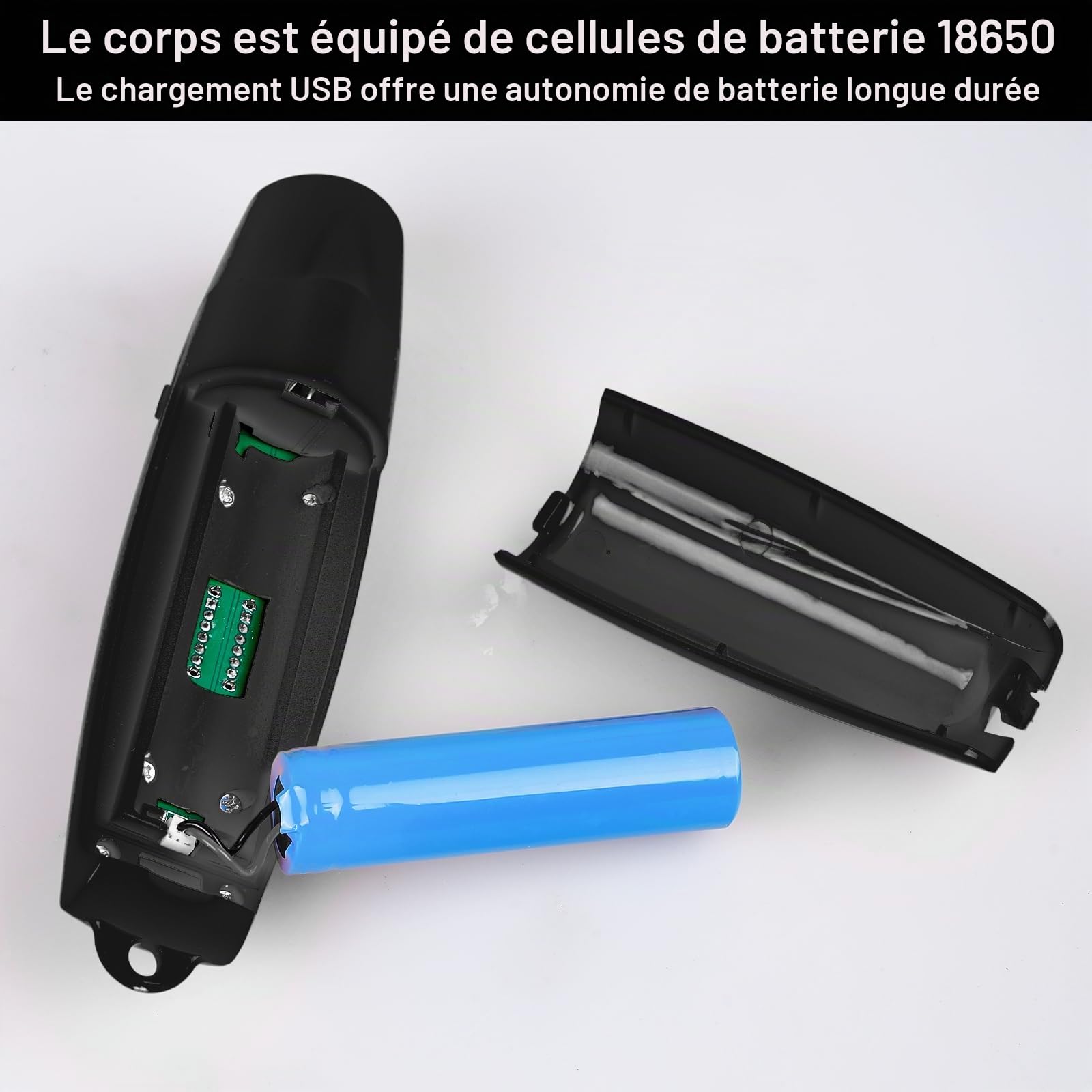 GAOUTO Sifflet électronique avec 3 sons et 2 modes d'éclairage LED, sifflet de sport portable, sifflet haute fréquence, sifflet d'extérieur pour entraîneurs, arbitres, sports, survie (noir)