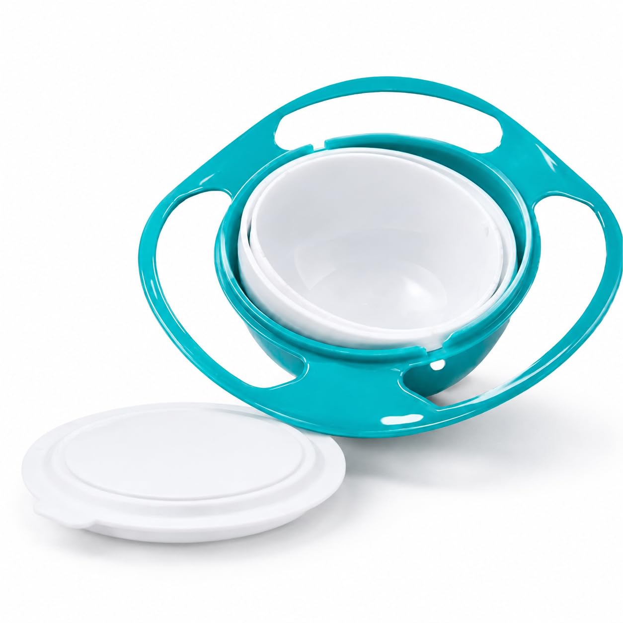 MAPPERZ No Spill Gyro Bowl for Baby and Kids,Toddler/ 360 Degree Rotation Spill Proof Food Bowl - Multicolor-image-13