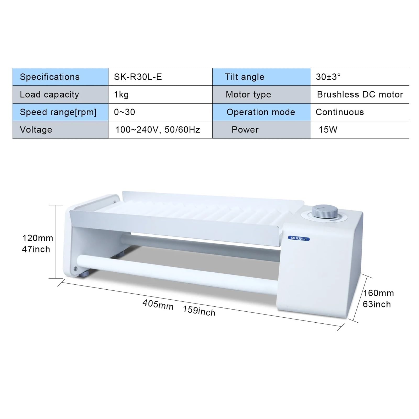 Mezclador multitubo de laboratorio 30 rpm tubo de análisis de sangre Rocker tubo compacto mezclador de vaso continuo SK-R30S-E/SK-R30L-E Simple y fácil de usar (SK-R30S-E)