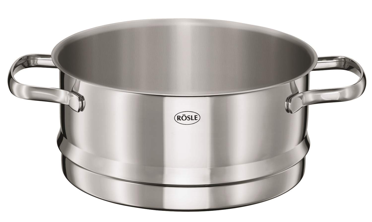 RÖSLE ELEGANCE Batterie de Cuisine Inox - 6 Faitouts, 1 Panier de Cuisson Vapeur, 2 Poêles - Acier inoxydable 18/10 - Compatible avec l'Induction